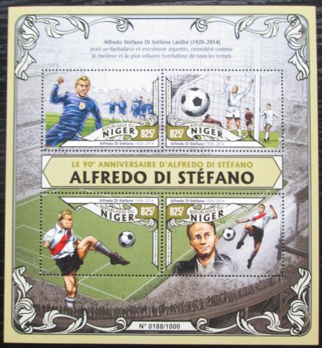 Poštové známky Niger 2016 Alfredo Di Stéfano, futbalista Mi# 4017-20 Kat 13€