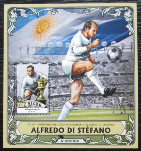 Poštová známka Niger 2016 Alfredo Di Stéfano, futbalista Mi# Block 508 Kat 13€
