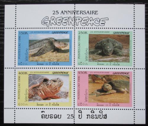 Poštové známky Laos 1996 Moøské korytnaèky Mi# 1547-50 Bogen Kat 8€