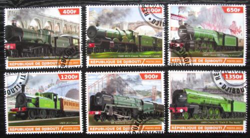 Poštové známky Džibutsko 2015 Parní lokomotívy Mi# N/N