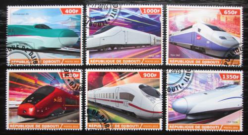 Poštové známky Džibutsko 2015 Moderní lokomotívy Mi# N/N