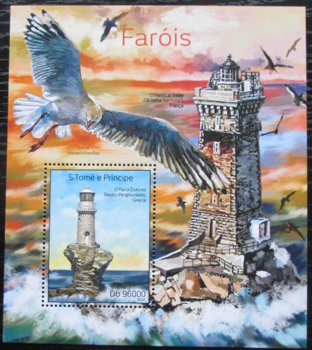 Poštová známka Svätý Tomáš 2014 Majáky Mi# Block 983 Kat 10€