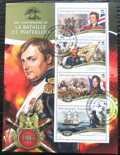 Poštové známky Togo 2015 Bitka u Waterloo, Napoleon Mi# 6564-67 Kat 12€ - zväèši� obrázok