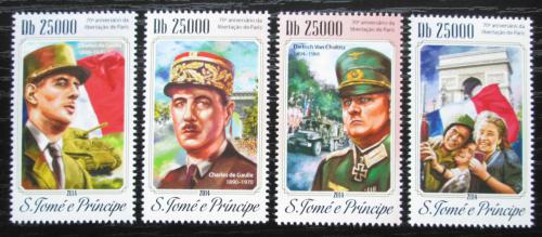 Poštové známky Svätý Tomáš 2014 Oslobodenie Paøíže Mi# 5940-43 Kat 10€