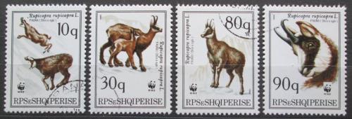 Poštové známky Albánsko 1990 Kamzík horský, WWF Mi# 2423-26 Kat 6€