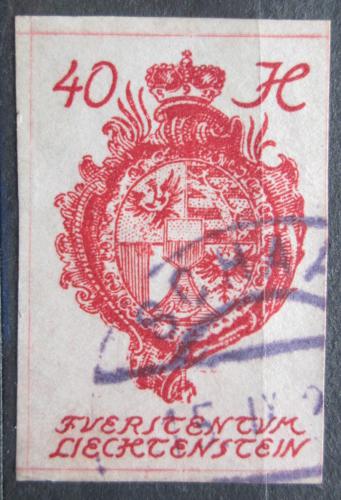 Poštová známka Lichtenštajnsko 1920 Znak knížectví Mi# 23 Kat 8€