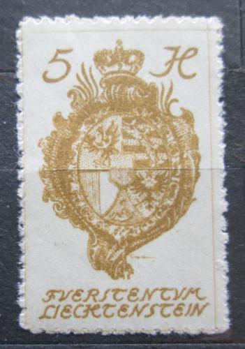 Poštová známka Lichtenštajnsko 1920 Znak knížectví Mi# 25