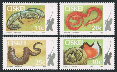 Poštové známky Ciskei, JAR 1984 Rybáøské návnady Mi# 57-60