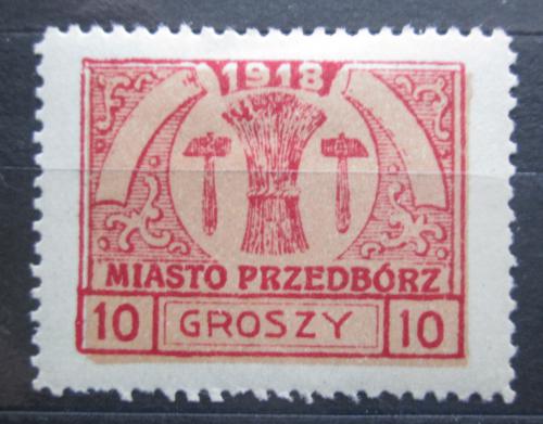 Poštová známka Po¾sko, Przedbórz 1918 Mìstský znak RARITA Mi# 6 B Kat 60€