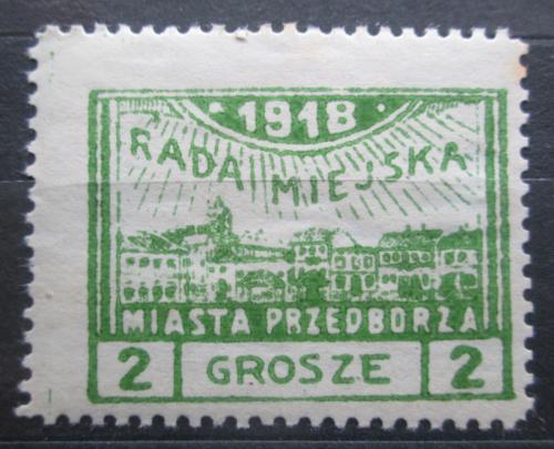 Poštová známka Po¾sko, Przedbórz 1918 Poh¾ad na mesto Mi# 7 A Kat 17€
