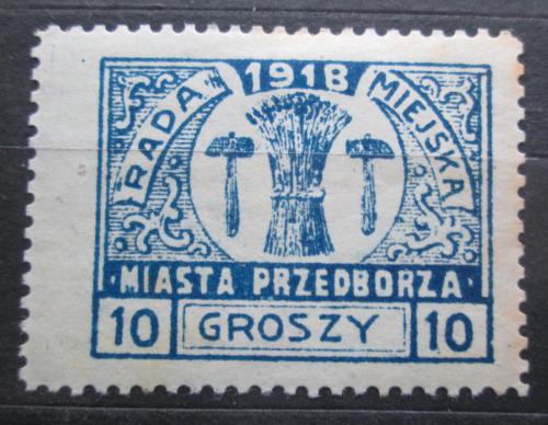 Poštová známka Po¾sko, Przedbórz 1918 Mìstský znak RARITA Mi# 10 A Kat 35€
