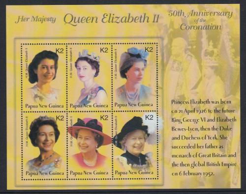 Poštové známky Papua Nová Guinea 2003 Krá¾ovna Alžbeta II. Mi# 982-87 Kat 8€