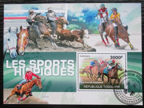 Poštová známka Togo 2010 Dostihy a pólo Mi# Block 537 Kat 12€