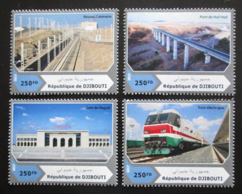 Poštové známky Džibutsko 2017 Železnice Mi# 1683-86 Kat 10€