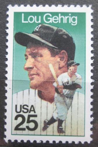 Poštová známka USA 1989 Henry Louis Gehrig, baseball Mi# 2043