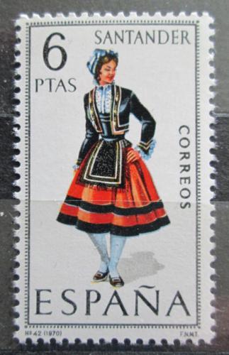 Poštová známka Španielsko 1970 ¼udový kroj Santander Mi# 1865