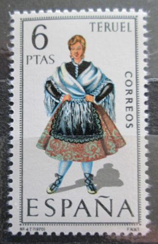 Poštová známka Španielsko 1970 ¼udový kroj Teruel Mi# 1901