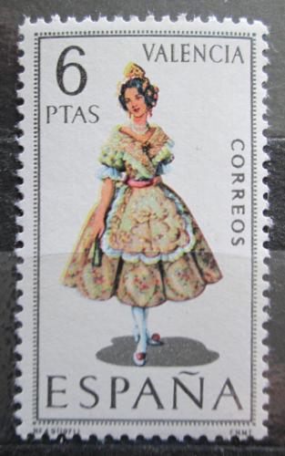 Poštová známka Španielsko 1971 ¼udový kroj Valencia Mi# 1909