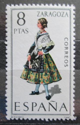 Poštová známka Španielsko 1971 ¼udový kroj Zaragoza Mi# 1927