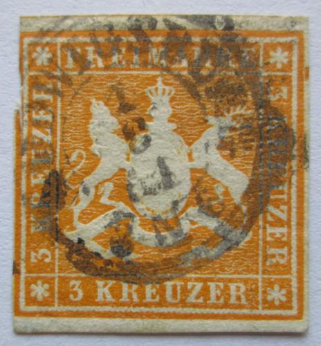 Poštová známka Württembersko 1857 Štátny znak Mi# 7 Kat 16€