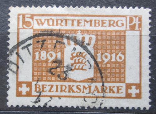 Poštová známka Württembersko 1916 Štátny znak, úøední Mi# 126 