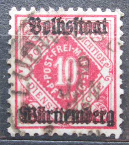 Poštová známka Württembersko 1919 Nominálna hodnota, úøední Mi# 138 