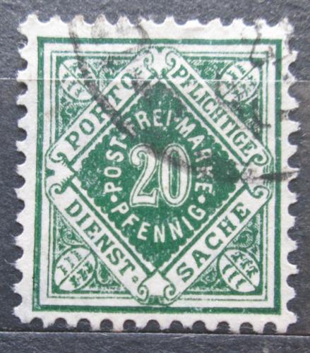 Poštová známka Württembersko 1921 Nominálna hodnota, úøední Mi# 152