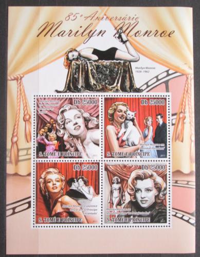 Poštové známky Svätý Tomáš 2011 Marilyn Monroe Mi# 4876-79 Kat 10€