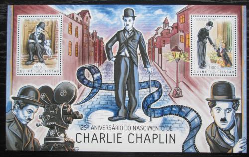 Poštové známky Guinea-Bissau 2014 Charlie Chaplin Mi# Block 1236 Kat 8.50€