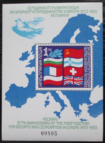 Poštová známka Bulharsko 1982 Konference o bezpeènosti Mi# Block 129 Kat 12€
