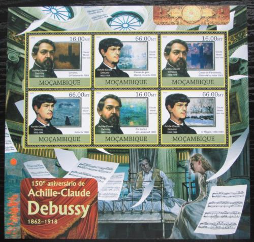 Poštové známky Mozambik 2012 Claude Debussy, skladatel Mi# 5881-86 Kat 14€