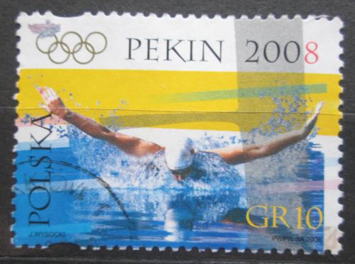 Poštová známka Po¾sko 2008 LOH Peking, plavání Mi# 4368