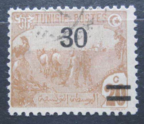 Poštová známka Tunisko 1925 Orba pretlaè Mi# 93