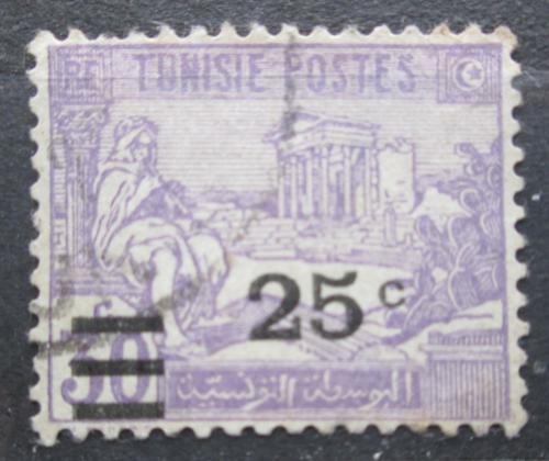 Poštová známka Tunisko 1928 Ruiny mìsta Dougga pretlaè Mi# 164 
