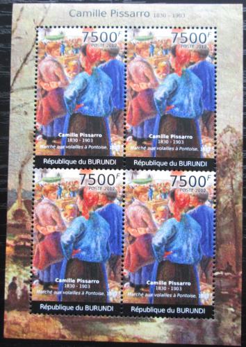 Poštové známky Burundi 2012 Umenie, Camille Pissarro Mi# 2382 Bogen Kat 9€