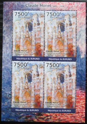 Poštové známky Burundi 2012 Umenie, Claude Monet Mi# 2385 Bogen Kat 9€