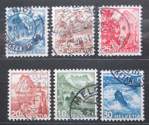 Poštové známky Švýcarsko 1948 Turistické zaujímavosti Mi# 500-05 Kat 16€