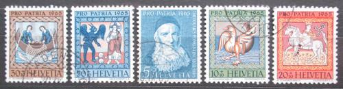 Poštové známky Švýcarsko 1965 Nástropní malby Mi# 814-18