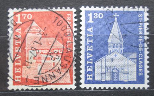 Poštové známky Švýcarsko 1966 Architektúra Mi# 831-32