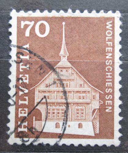 Poštová známka Švýcarsko 1967 Architektúra Mi# 862