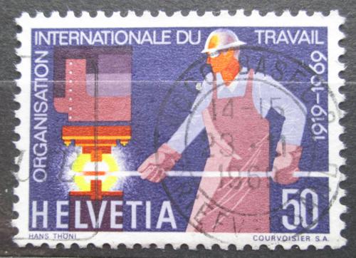 Poštová známka Švýcarsko 1969 ILO, 50. výroèie Mi# 913
