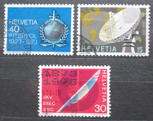 Poštové známky Švýcarsko 1973 Výroèí a události Mi# 988-90 
