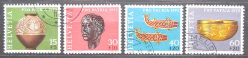 Poštové známky Švýcarsko 1973 Archeologické nálezy Mi# 996-99