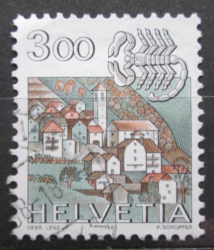 Poštová známka Švýcarsko 1985 Znamení zvìrokruhu, rak Mi# 1289 