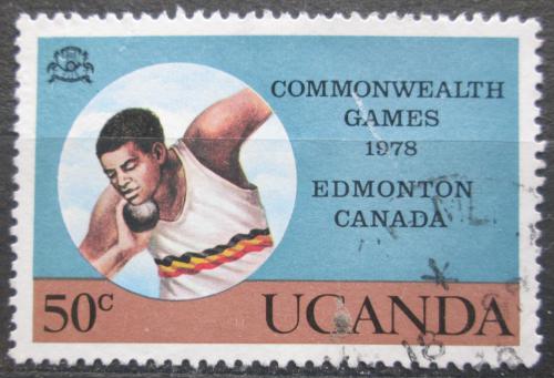 Poštová známka Uganda 1978 Vrh koulí Mi# 179