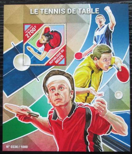 Poštová známka Niger 2015 Stolný tenis Mi# Block 494 Kat 10€
