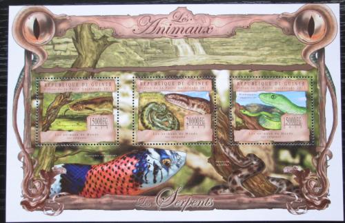 Poštové známky Guinea 2013 Hady Mi# 9817-19 Kat 20€