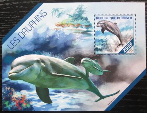 Poštová známka Niger 2014 Delfíny Mi# Block 315 Kat 10€