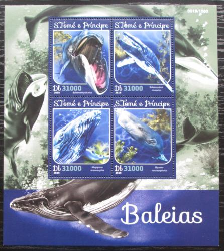 Poštové známky Svätý Tomáš 2016 Ve¾ryby Mi# 6641-44 Kat 12€