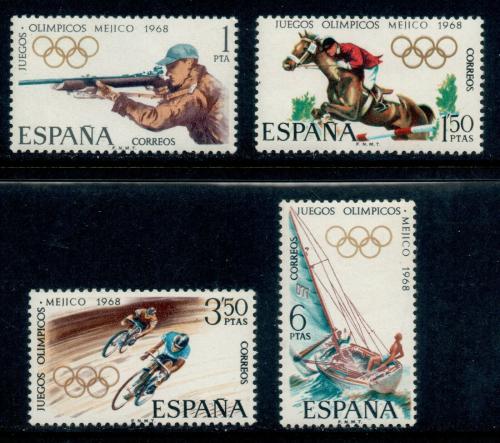 Poštové známky Španielsko 1968 LOH Mexiko Mi# 1777-80